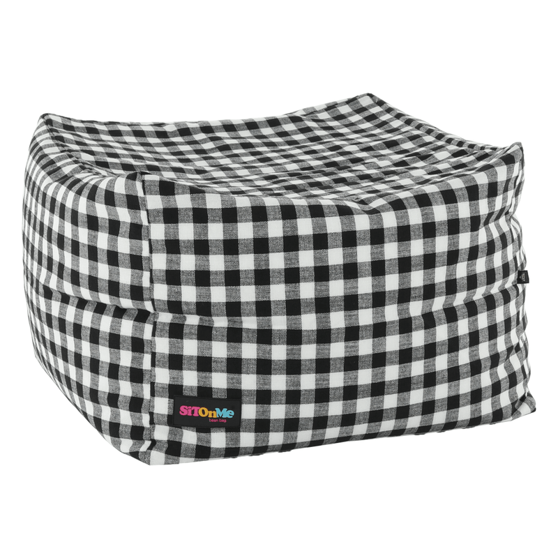 Casa si Gradina - Mobilier - Scaune si fotolii - Tabureti - Taburet, negru/alb, KRETON - Infinity.ro