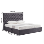 Casa si Gradina - Mobilier - Paturi si accesorii - Paturi - Pat, gri inchis, 180x200, NADIA - Infinity.ro