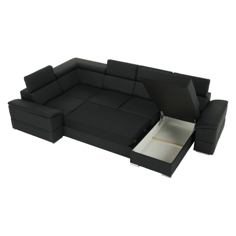 Casa si Gradina - Mobilier - Canapele si coltare - Coltare - Coltar, gri inchis, model dreapta, SEGORIA ROH U - Infinity.ro