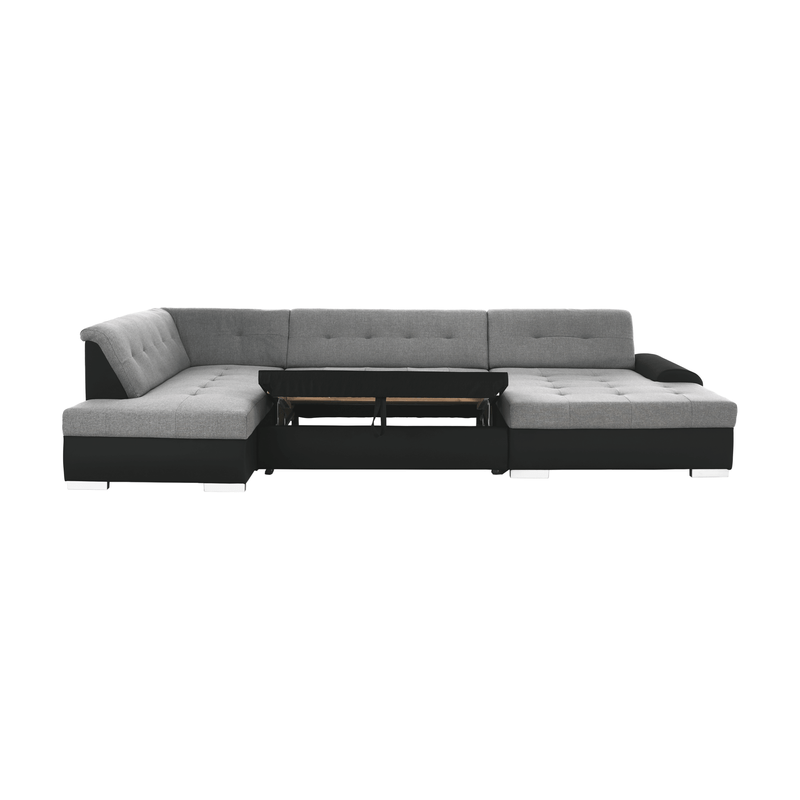 Casa si Gradina - Mobilier - Canapele si coltare - Canapele - Canapea, gri/negru, model dreapta, LIBERTO U - Infinity.ro