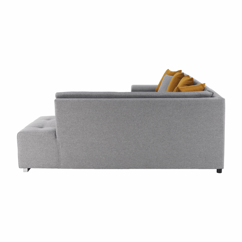 Casa si Gradina - Mobilier - Canapele si coltare - Canapele - Canapea, gri/mustar, model dreapta, BELLIS U - Infinity.ro