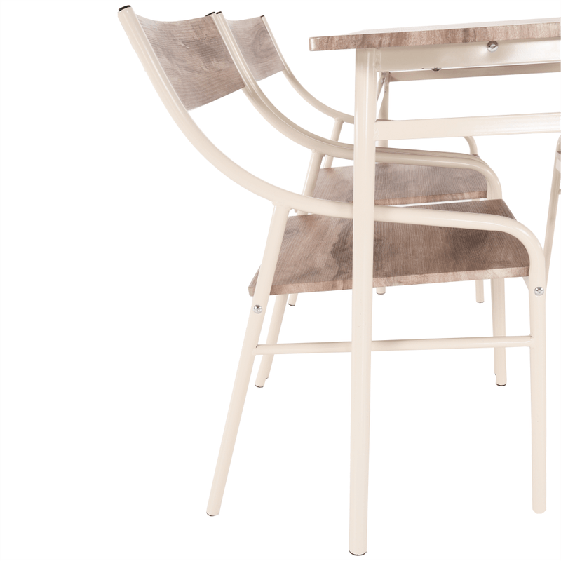 Casa si Gradina - Mobilier - Seturi de mobilier - Seturi mese si scaune - Set de luat masa, stejar canyon / bej,  KIMBY SET 1+5 - Infinity.ro