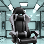 Casa si Gradina - Mobilier - Scaune si fotolii - Fotolii - Fotoliu birou/gaming cu suport pentru picioare, negru/gri, TARUN - Infinity.ro