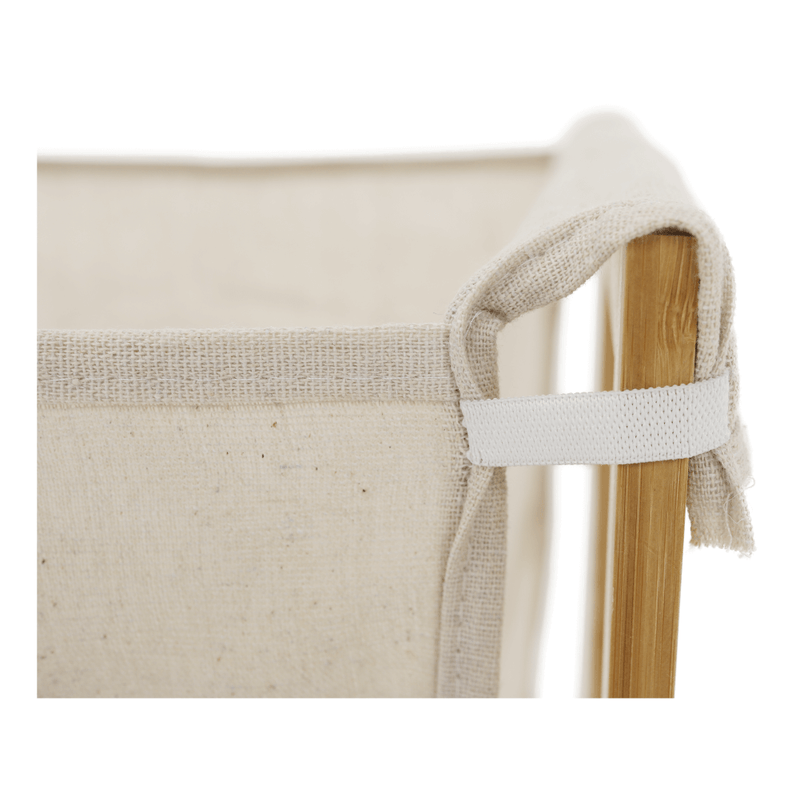 Market - Spalare si intretinere rufe - Uscatoare de rufe si accesorii - Cos pentru rufe cu doua compartimente, natural/bej, NORDIS - Infinity.ro