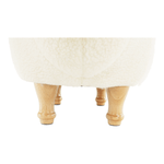 Casa si Gradina - Mobilier - Scaune si fotolii - Tabureti - Taburet in forma de miel, alb/natural, VISALI - Infinity.ro