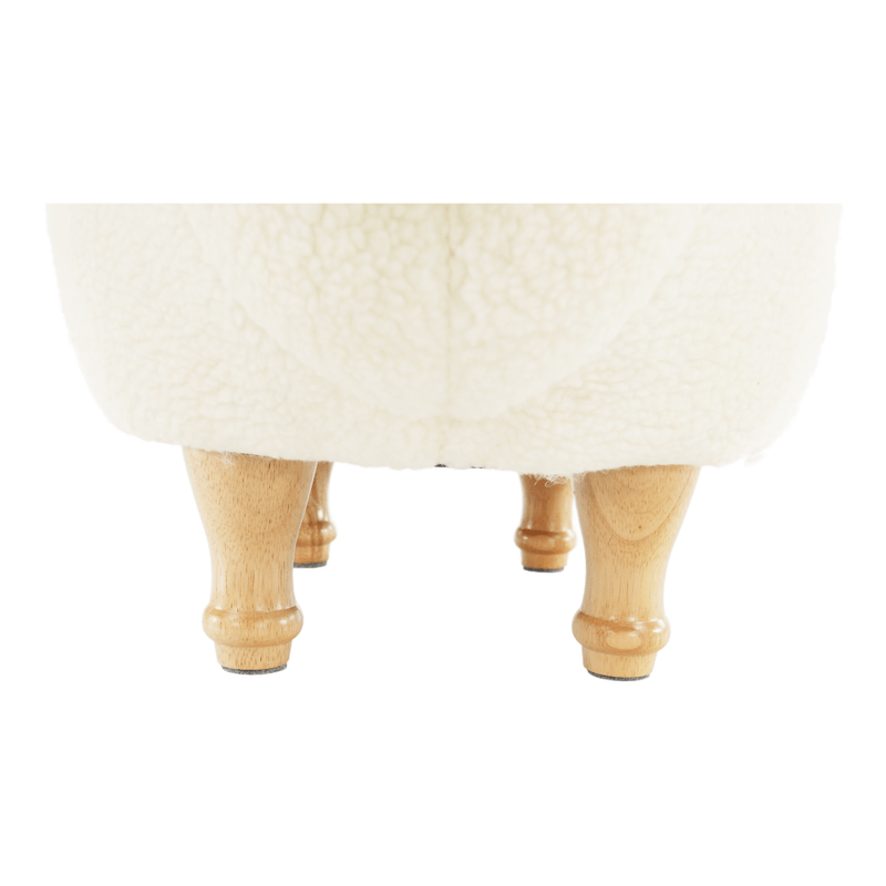 Casa si Gradina - Mobilier - Scaune si fotolii - Tabureti - Taburet in forma de miel, alb/natural, VISALI - Infinity.ro