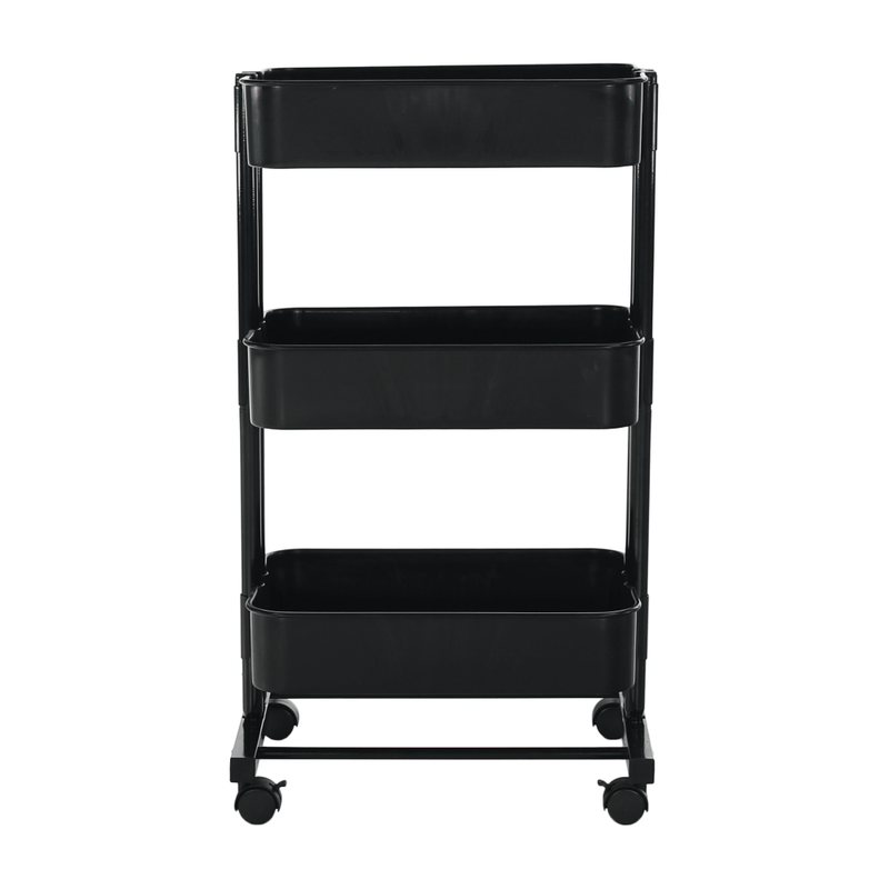 Casa si Gradina - Mobilier - Biblioteci si rafturi - Etajere - Etajera mobila, negru, VERNON - Infinity.ro