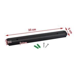 Suport magnetic pentru bucatarie, Ruhhy, lungime 32.5 cm, negru