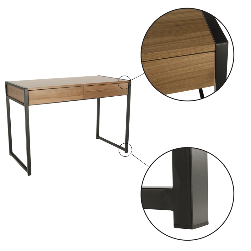 Casa si Gradina - Mobilier - Mese si birouri - Birouri - Birou, stejar / negru, ALYSANDRA TYPE 2 - Infinity.ro