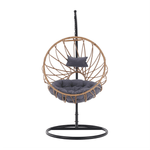 Casa si Gradina - Gradina si terasa - Mobilier exterior - Scaune si sezlonguri gradina - Scaun suspendat, natural / negru / gri, GABE - Infinity.ro