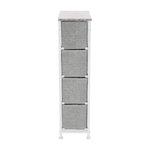 Casa si Gradina - Mobilier - Comode si corpuri - Comode - Comoda cu sertare din material textil, gri/alb/gri deschis, ROSITA TYP 2 - Infinity.ro