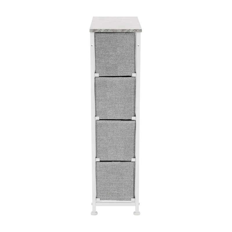 Casa si Gradina - Mobilier - Comode si corpuri - Comode - Comoda cu sertare din material textil, gri/alb/gri deschis, ROSITA TYP 2 - Infinity.ro
