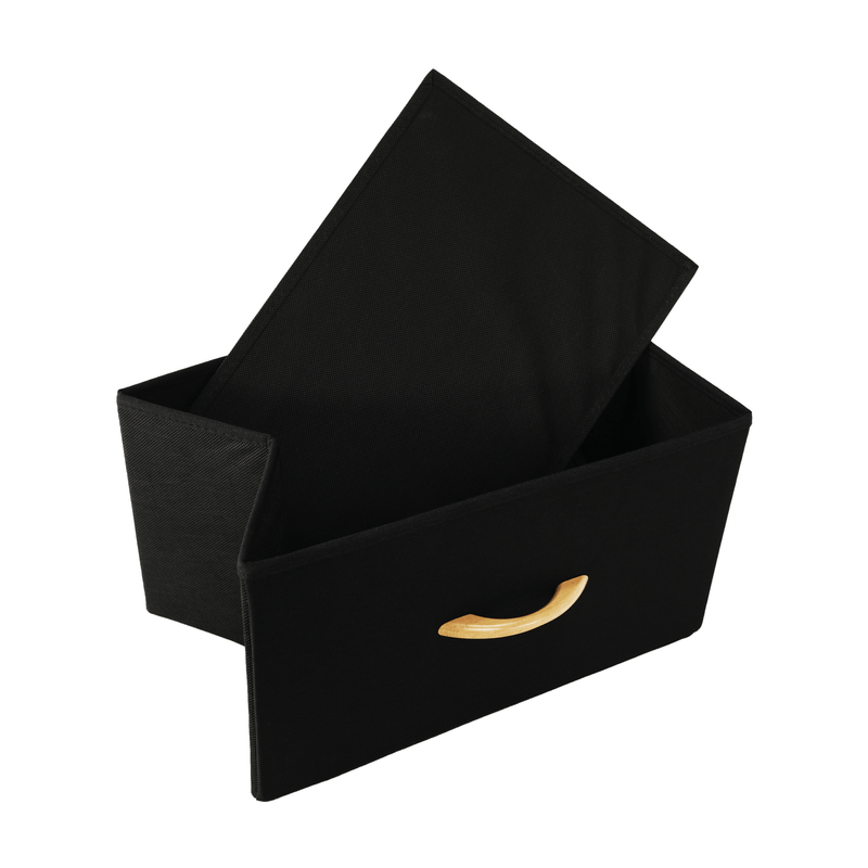Casa si Gradina - Mobilier - Comode si corpuri - Noptiere - Comoda/noptiera cu sertare din panza, negru/artar rosu, KESIDY TYP 1 - Infinity.ro