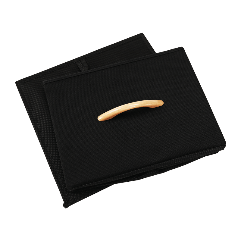 Casa si Gradina - Mobilier - Comode si corpuri - Comode - Comoda cu sertare din material textil, negru/artar rosu, KESIDY TYP 3 - Infinity.ro