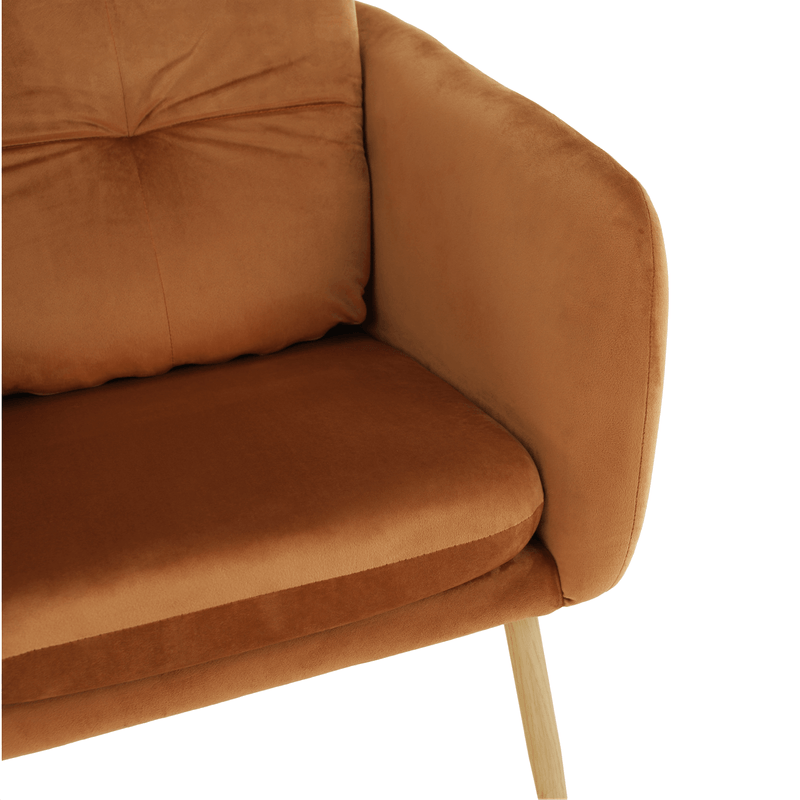 Casa si Gradina - Mobilier - Scaune si fotolii - Fotolii - Fotoliu design, tesatura din catifea teracota, AVETA - Infinity.ro