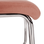 Casa si Gradina - Mobilier - Scaune si fotolii - Scaune - Scaun de luat masa, tesatura de catifea roz / cusaturi deschise, ABIRA NEW - Infinity.ro