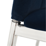 Casa si Gradina - Mobilier - Scaune si fotolii - Scaune - Scaun de masa, tesatura albastra din catifea / crom, OLIVA NEW - Infinity.ro