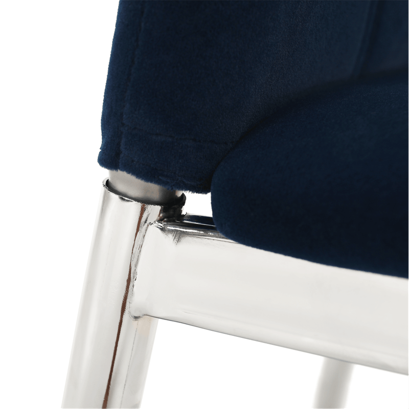 Casa si Gradina - Mobilier - Scaune si fotolii - Scaune - Scaun de masa, tesatura albastra din catifea / crom, OLIVA NEW - Infinity.ro