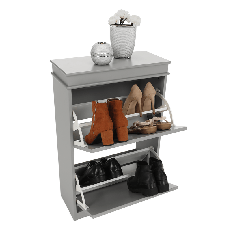 Casa si Gradina - Mobilier - Dulapuri si sifoniere - Dulapuri pantofi - Pantofar, 2 compartimente,  gri, SEBER TYP 1 - Infinity.ro
