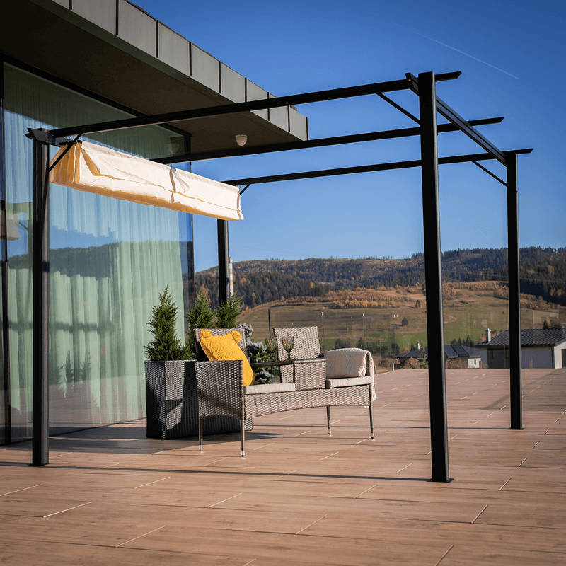 Casa si Gradina - Gradina si terasa - Umbrele si pavilioane - Pavilioane - Pergola cu acoperis glisant, aluminiu, PEPY BASIC - Infinity.ro