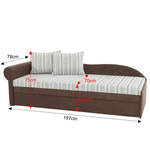 Casa si Gradina - Mobilier - Canapele si coltare - Coltare - Coltar extensibil, maro/bej/auriu/model, stanga, AGA D - Infinity.ro