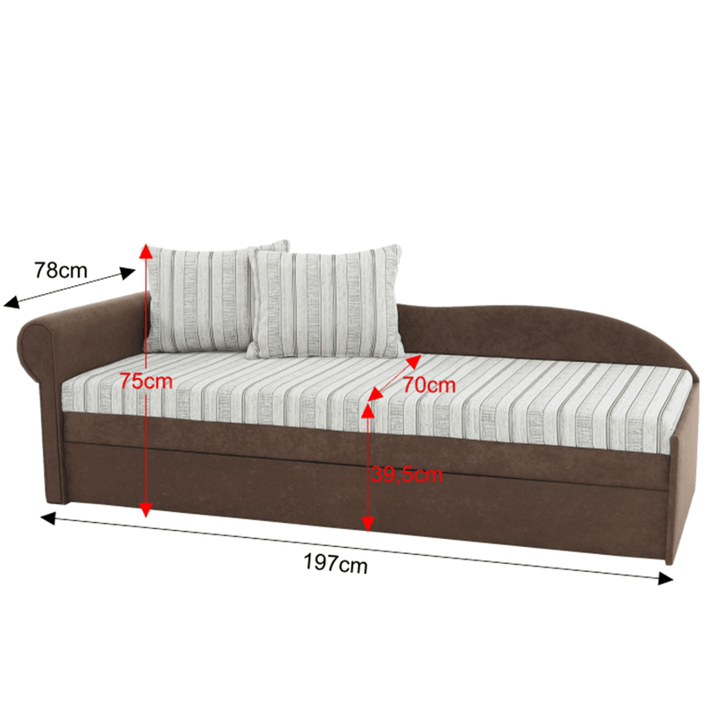Casa si Gradina - Mobilier - Canapele si coltare - Coltare - Coltar extensibil, maro/bej/auriu/model, stanga, AGA D - Infinity.ro