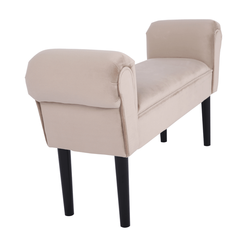 Casa si Gradina - Mobilier - Canapele si coltare - Banchete - Banca, catifea Velvet, grej/negru, BURDA - Infinity.ro