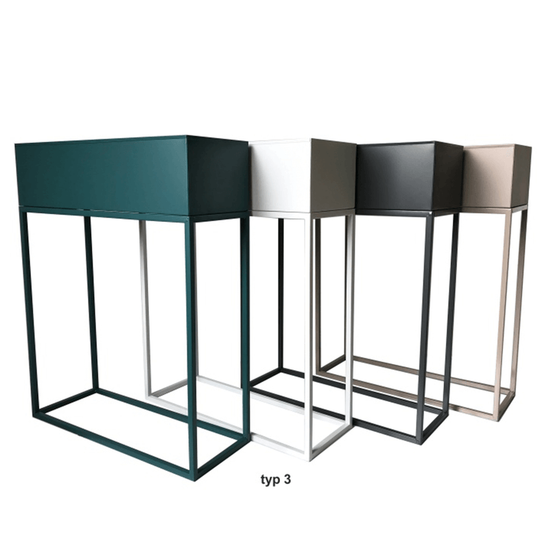 Casa si Gradina - Gradinarit si plante - Plante si ghivece - Ghivece si suporturi - Ghiveci de flori din metal multifunctional, gri inchis, INDIZE TYP 3 WL4214 - Infinity.ro