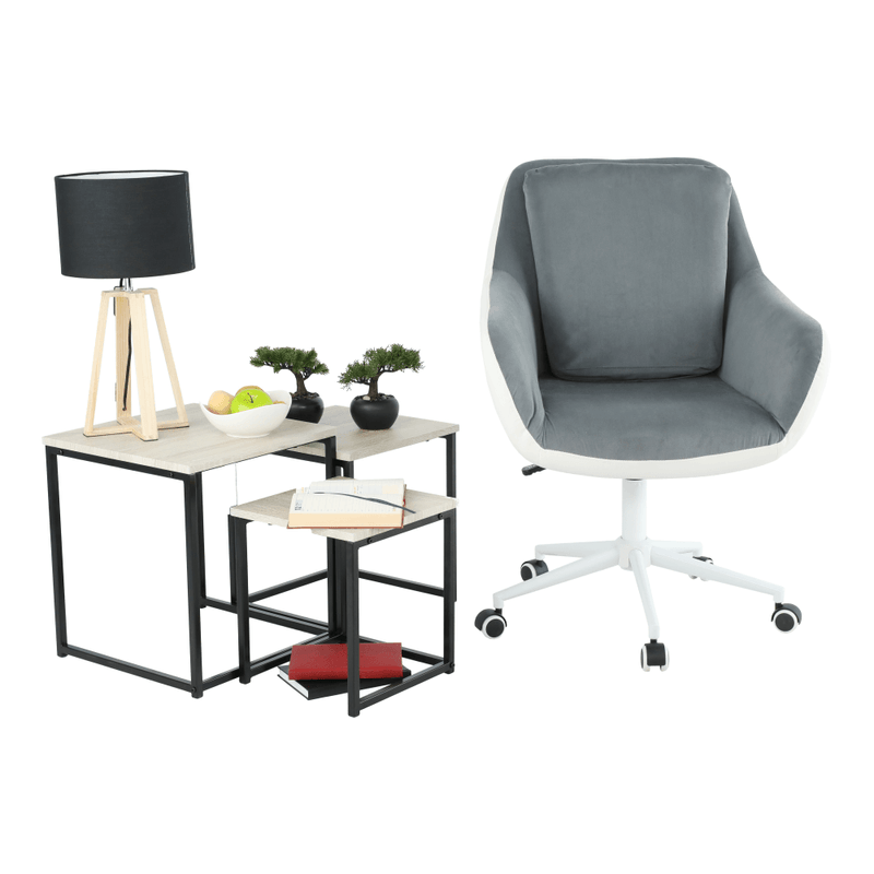 Casa si Gradina - Mobilier - Scaune si fotolii - Fotolii - Fotoliu de birou, alb/gri, IMELDA - Infinity.ro