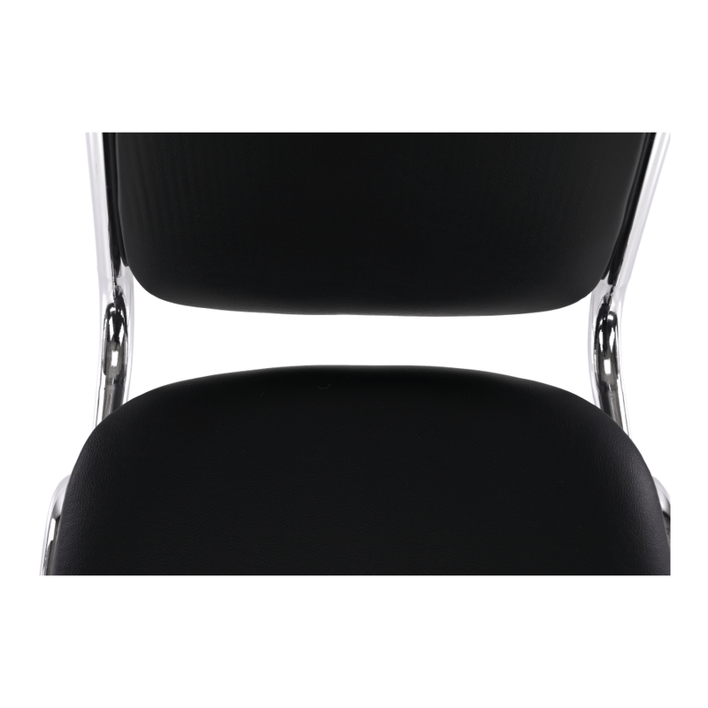 Casa si Gradina - Mobilier - Scaune si fotolii - Scaune - Scaun conferinta, piele ecologica neagra, ZEKI - Infinity.ro