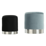 Casa si Gradina - Mobilier - Scaune si fotolii - Tabureti - Set doua taburete, gri/crom argintiu si negru/crom argintiu, AIGUL SET - Infinity.ro