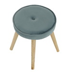 Casa si Gradina - Mobilier - Scaune si fotolii - Tabureti - Taburet, catifea Velvet gri albastrui/pin, MERLE - Infinity.ro