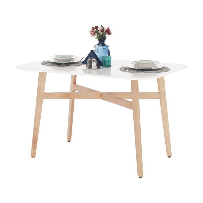 Casa si Gradina - Mobilier - Mese si birouri - Mese bucatarie si dining - Masa dining, alba/natural, 120x80 cm, CYRUS 2 NEW - Infinity.ro