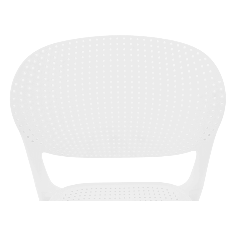 Casa si Gradina - Gradina si terasa - Mobilier exterior - Scaune si sezlonguri gradina - Scaun stivuibil, alb, FEDRA - Infinity.ro
