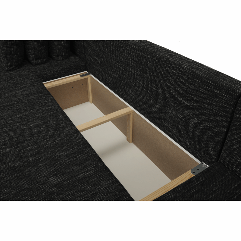 Casa si Gradina - Mobilier - Canapele si coltare - Coltare - Coltar reversibil, negru/negru spicat, STILA - Infinity.ro