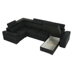 Casa si Gradina - Mobilier - Canapele si coltare - Coltare - Coltar, gri inchis, model dreapta, SEGORIA ROH U - Infinity.ro