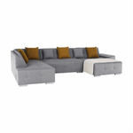 Casa si Gradina - Mobilier - Canapele si coltare - Canapele - Canapea, gri/mustar, model stanga, BELLIS U - Infinity.ro