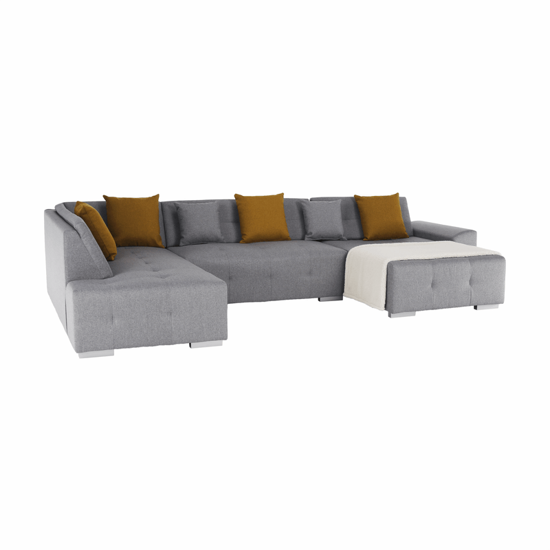 Casa si Gradina - Mobilier - Canapele si coltare - Canapele - Canapea, gri/mustar, model stanga, BELLIS U - Infinity.ro