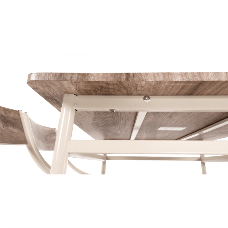 Casa si Gradina - Mobilier - Seturi de mobilier - Seturi mese si scaune - Set de luat masa, stejar canyon / bej,  KIMBY SET 1+5 - Infinity.ro
