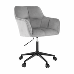 Casa si Gradina - Mobilier - Scaune si fotolii - Scaune - Fotoliu de birou, material catifea gri  /metal, HAGRID - Infinity.ro