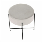 Casa si Gradina - Mobilier - Scaune si fotolii - Tabureti - Taburet, catifea Velvet gri/negru, MARIME - Infinity.ro