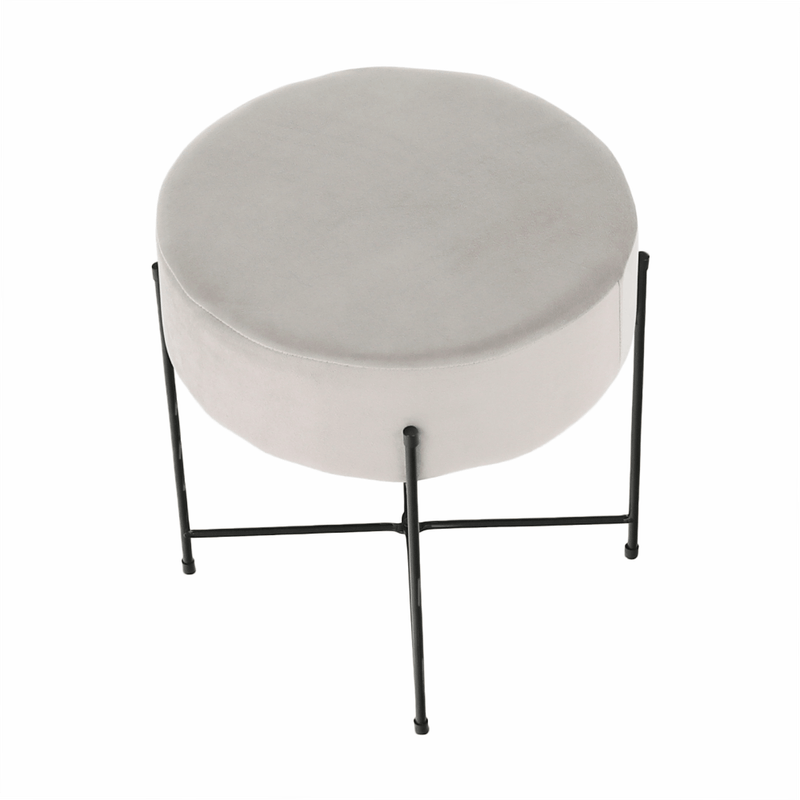 Casa si Gradina - Mobilier - Scaune si fotolii - Tabureti - Taburet, catifea Velvet gri/negru, MARIME - Infinity.ro