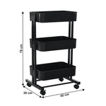Casa si Gradina - Mobilier - Biblioteci si rafturi - Etajere - Etajera mobila, negru, VERNON - Infinity.ro