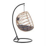 Casa si Gradina - Gradina si terasa - Mobilier exterior - Scaune si sezlonguri gradina - Scaun suspendat, natural / negru / gri, GABE - Infinity.ro