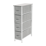 Casa si Gradina - Mobilier - Comode si corpuri - Comode - Comoda cu sertare din material textil, gri/alb/gri deschis, ROSITA TYP 2 - Infinity.ro