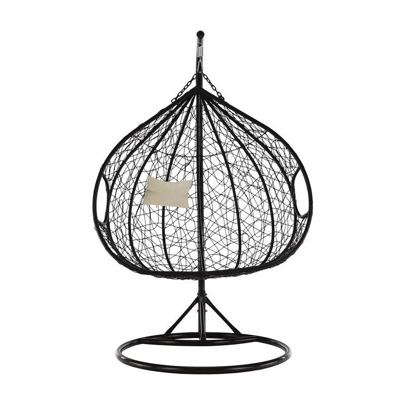 Casa si Gradina - Gradina si terasa - Mobilier exterior - Scaune si sezlonguri gradina - Scaun agatat dublu, maro/crem, DALVEA NEW - Infinity.ro