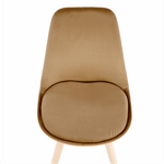 Casa si Gradina - Mobilier - Scaune si fotolii - Scaune - Scaun, catifea Velvet maro/lemn fag, LORITA - Infinity.ro