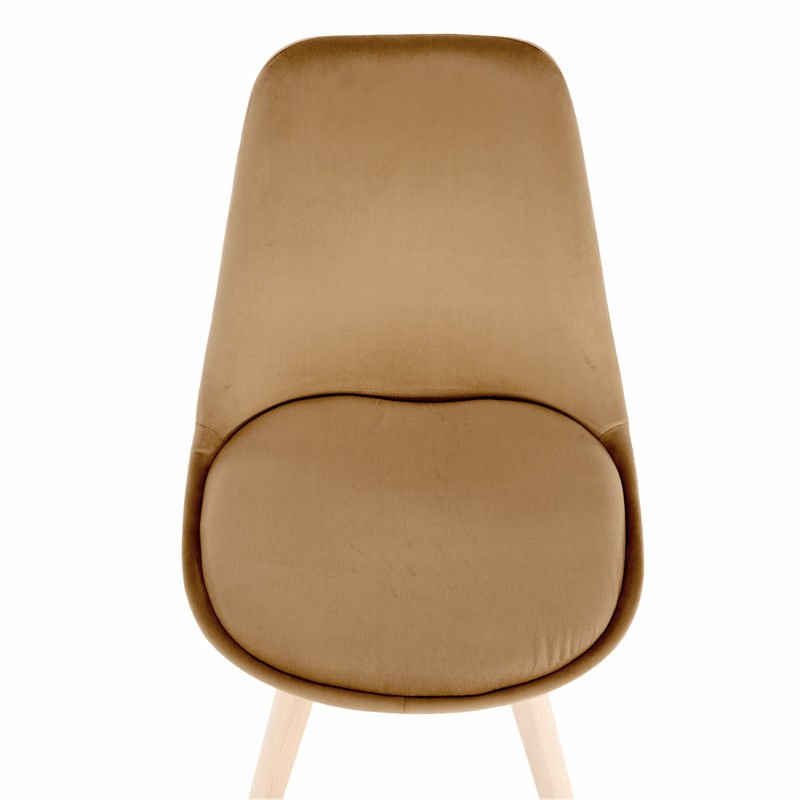 Casa si Gradina - Mobilier - Scaune si fotolii - Scaune - Scaun, catifea Velvet maro/lemn fag, LORITA - Infinity.ro