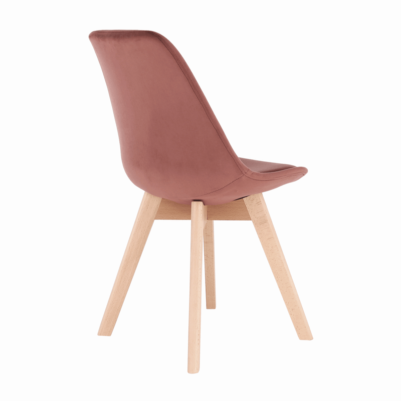 Casa si Gradina - Mobilier - Scaune si fotolii - Scaune - Scaun, catifea Velvet roz/lemn fag, LORITA - Infinity.ro