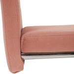 Casa si Gradina - Mobilier - Scaune si fotolii - Scaune - Scaun de luat masa, tesatura de catifea roz / cusaturi deschise, ABIRA NEW - Infinity.ro